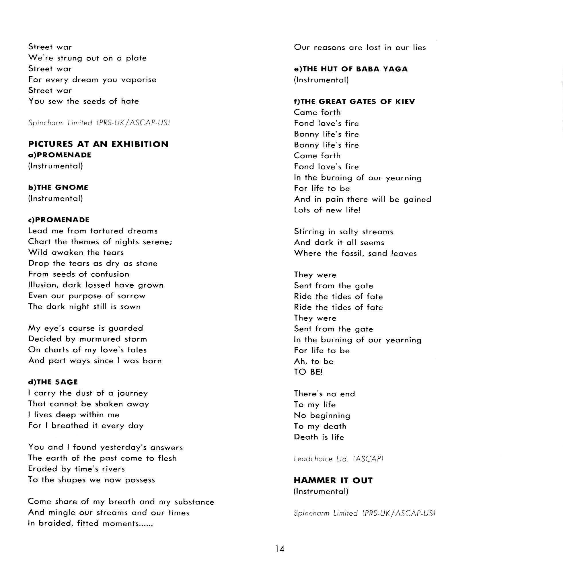 Emerson, Lake and Palmer In The Hot Seat [jbooklet14 jpn]